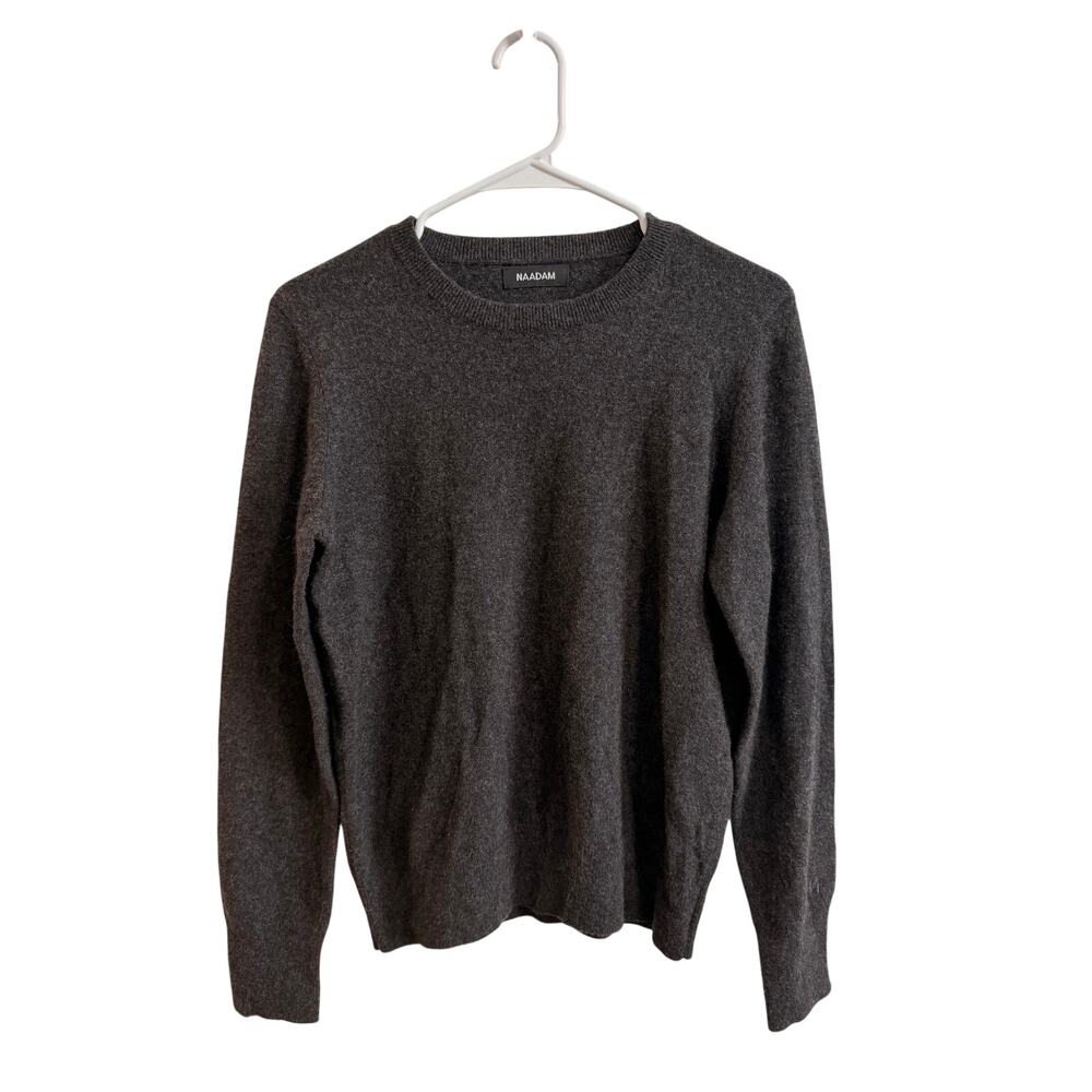 NAADAM Women’s Original Cashmere Sweater Sz S Dark Gray 100% Cashmere Nice!